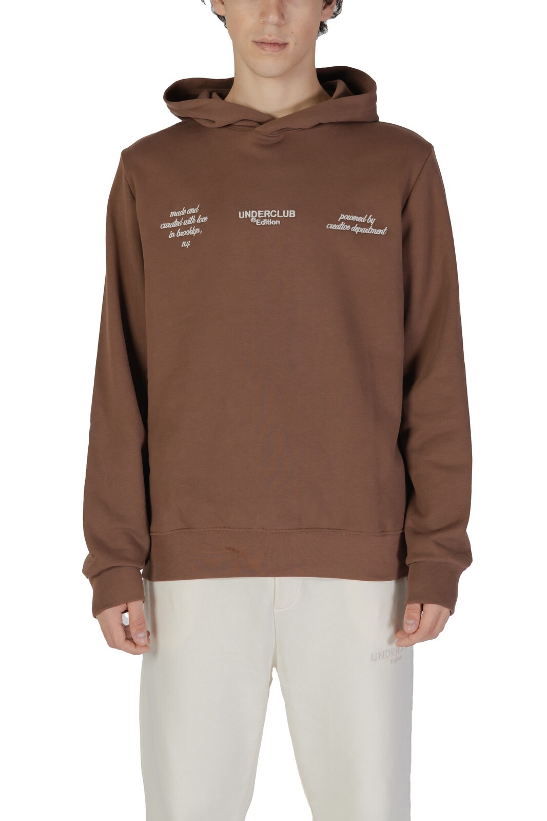 Hnedá pánska mikina s kapucňou