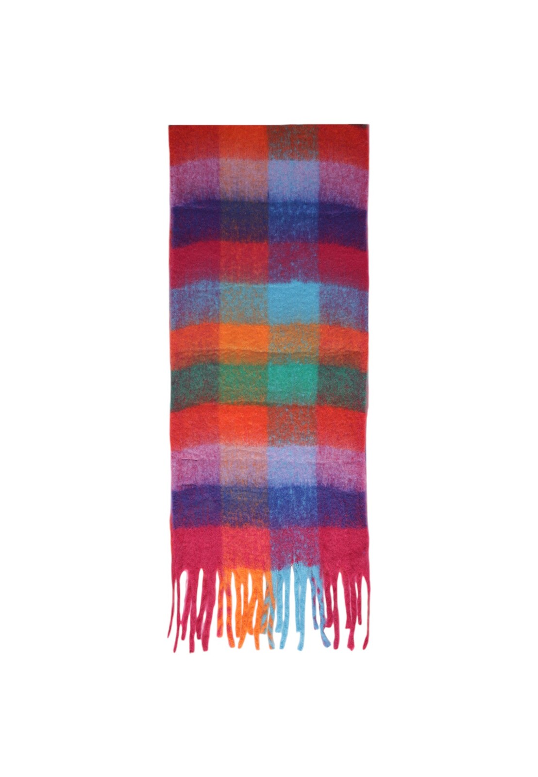 Farebný károvaný šál