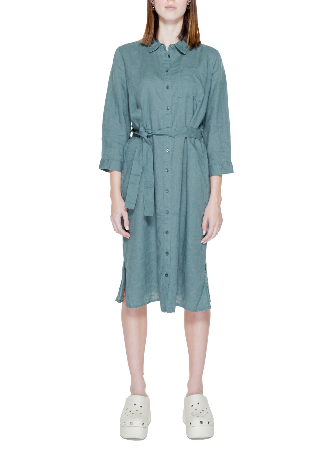 Košeľové šaty z ľanu