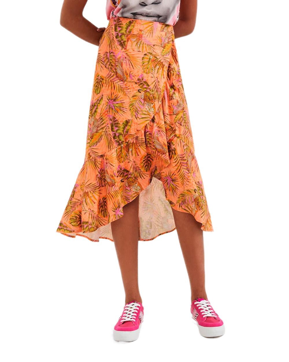 Desigual asymetrická vzorovaná sukňa