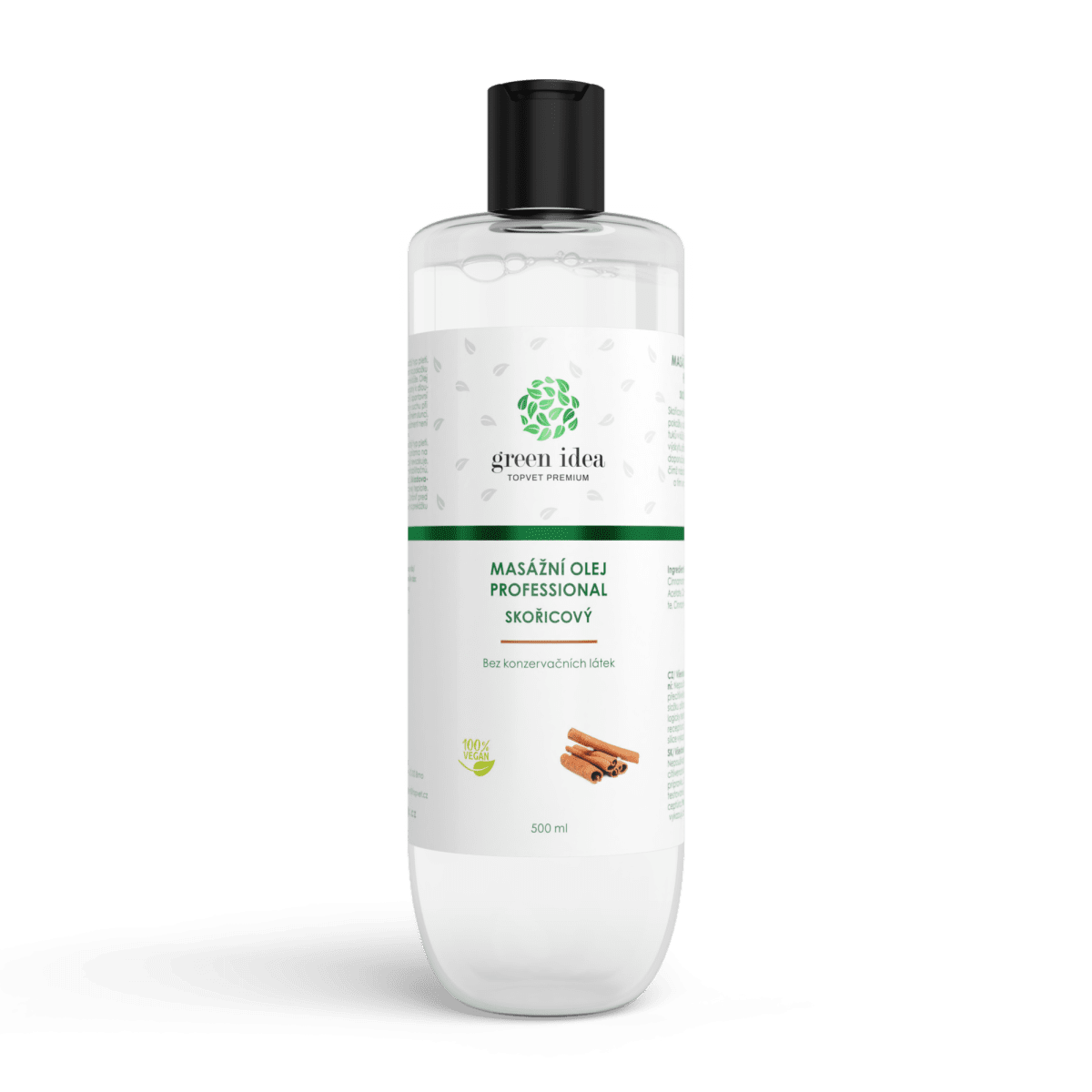 Škoricový masážny olej 500 ml – Green idea