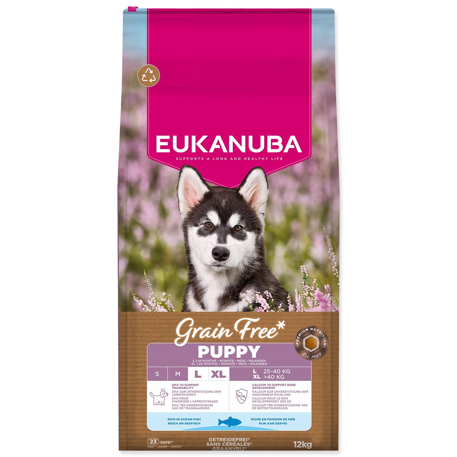 Eukanuba Grain Free Puppy Large & Giant Breed morské ryby - 12 kg