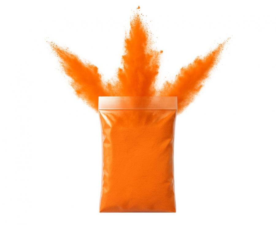 Balloon Fire Párty farebný Holi prášok – Oranžový 70 g