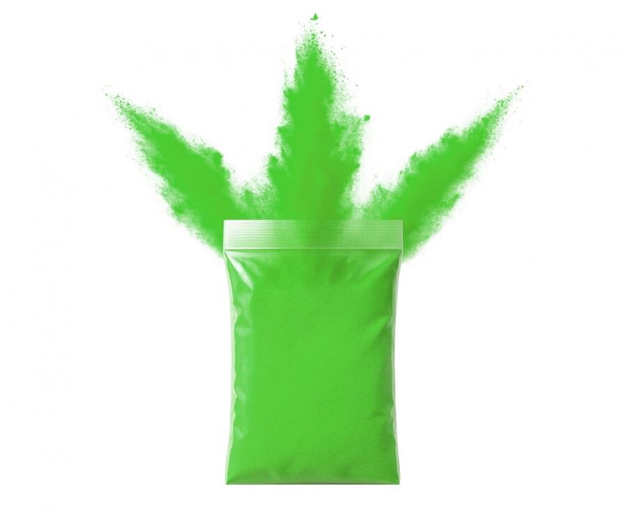 Balloon Fire Párty farebný Holi prášok – Zelený 70 g