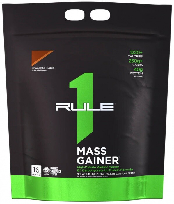 Rule 1 mass gainer 5200 g - chocolate fudge