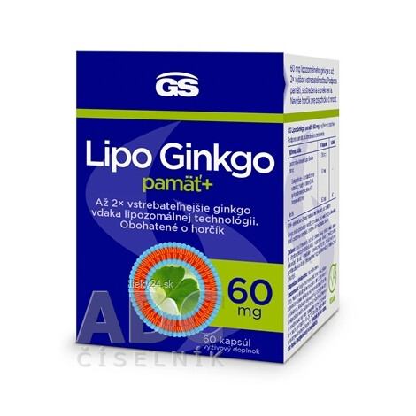 GS Lipo Ginkgo pamäť+ 60 mg