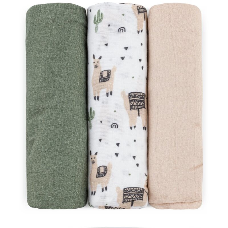 Petite&Mars Moussy látkové plienky Llama Vibes 68 x 68 cm 3 ks