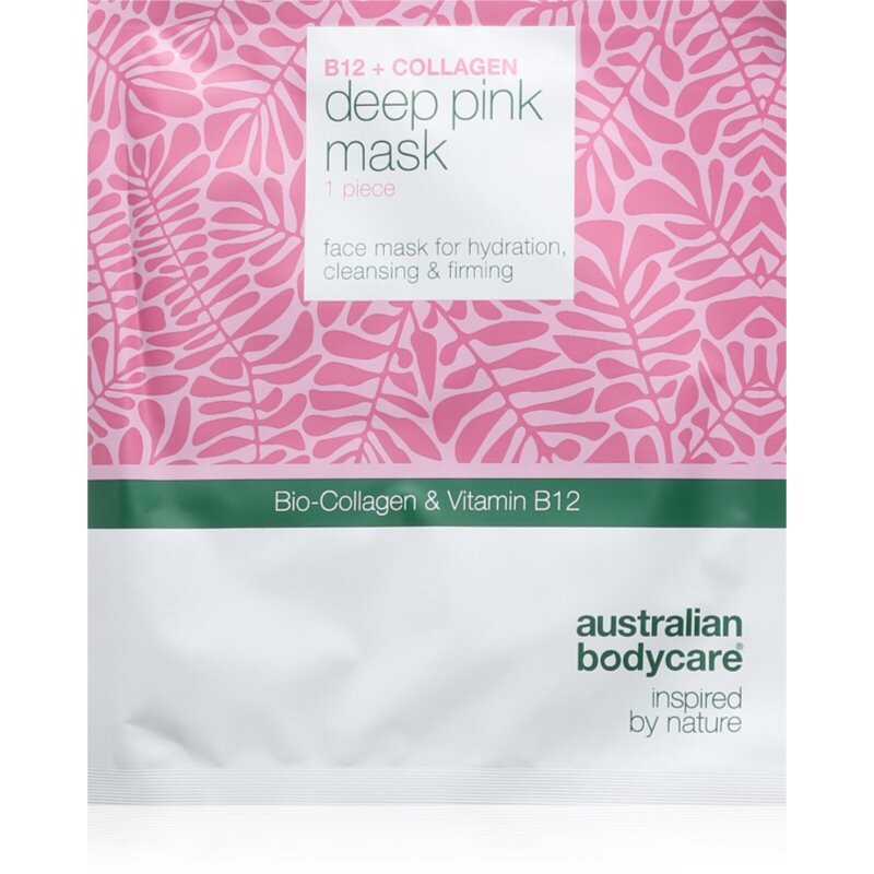 Australian Bodycare B12 + Collagen plátenná maska pre hydratáciu a vypnutie pokožky 1 ks