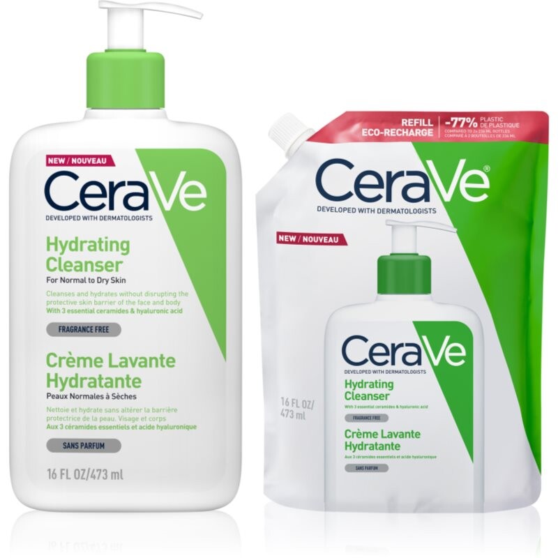 CeraVe Sustainable Hydrating Cleanser Kit čistiaca emulzia výhodné balenie