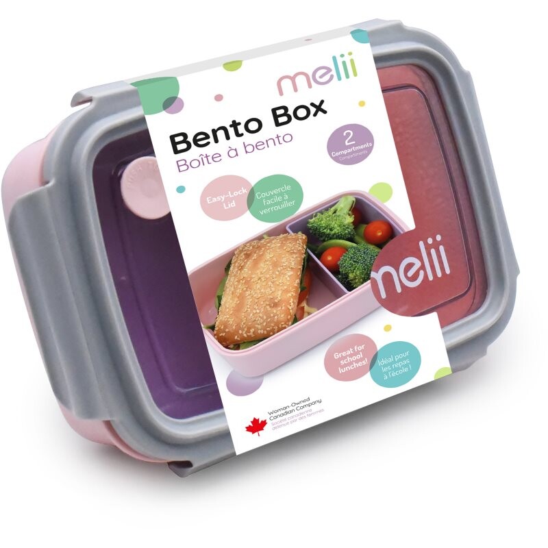 Melii Bento Box desiatový box Pink, Purple, Gray 880 ml
