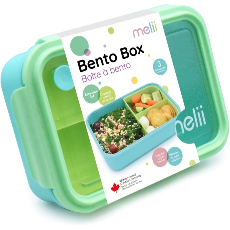 Melii Bento Box desiatový box Blue, Mint, Lime 1250 ml