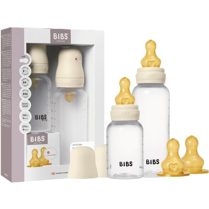 BIBS Anti-Colic Baby Bottle Set antikoliková fľaša Ivory