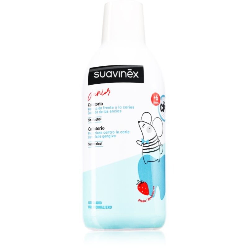 Suavinex Junior 6 y+ ústna voda príchuť Strawberry 500 ml