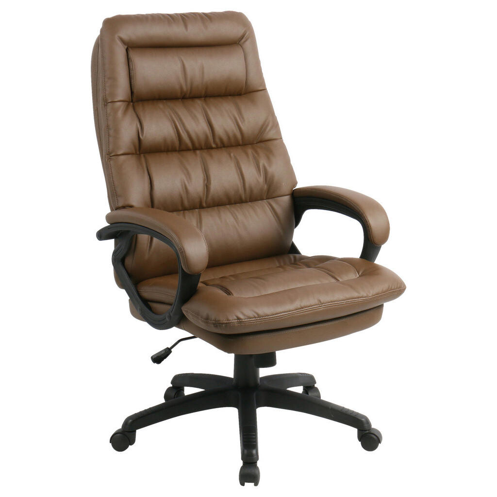 MID.YOU KANCELÁRSKE KRESLO, vzhľad kože, hnedá, čierna