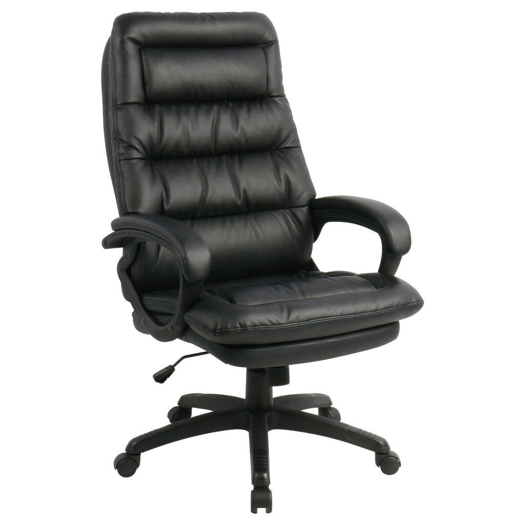 MID.YOU KANCELÁRSKE KRESLO, vzhľad kože, čierna