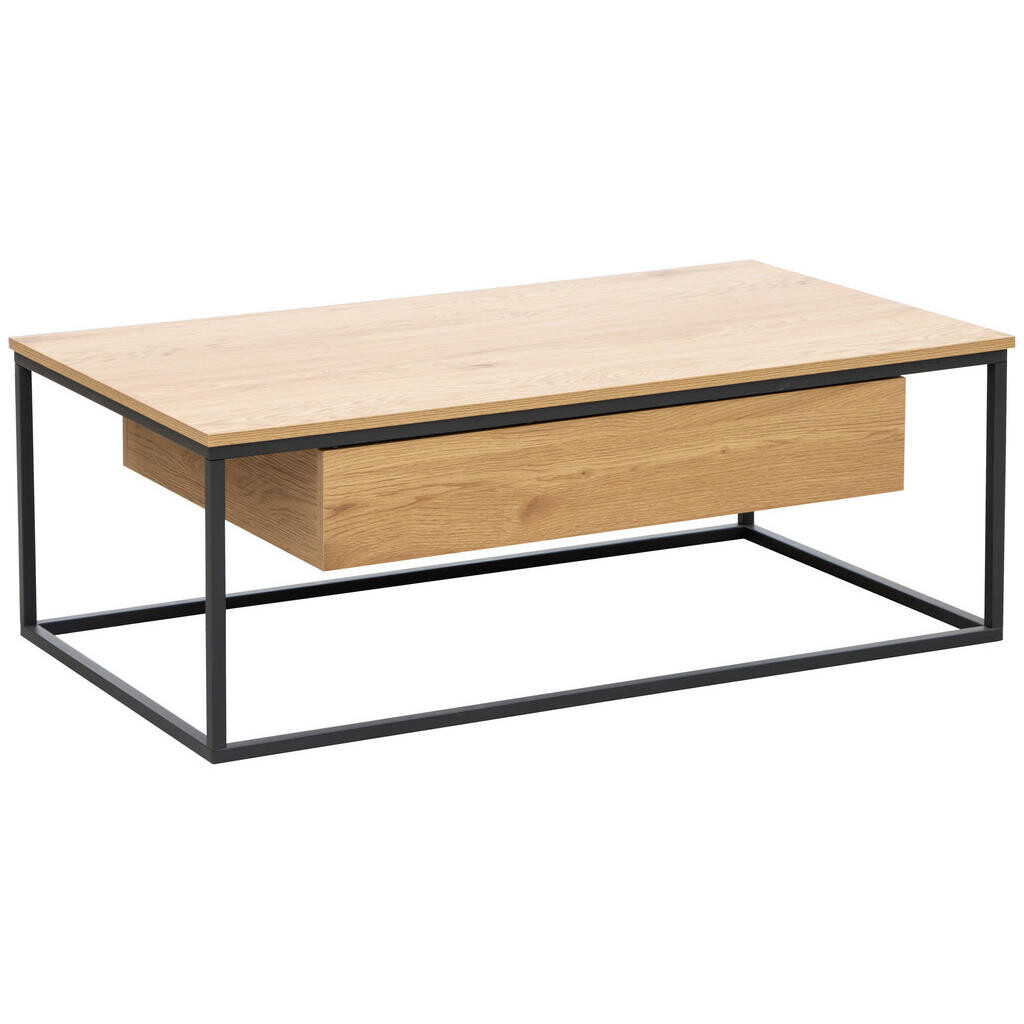 Carryhome KONFERENČNÝ STOLÍK, čierna, farba duba, kov, kompozitné drevo, 110/60/40 cm