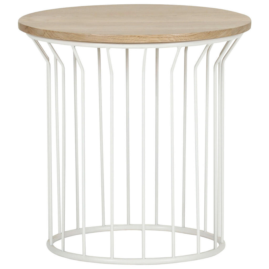 Landscape PRÍRUČNÝ STOLÍK, dub, prírodná farba, biela, farba duba