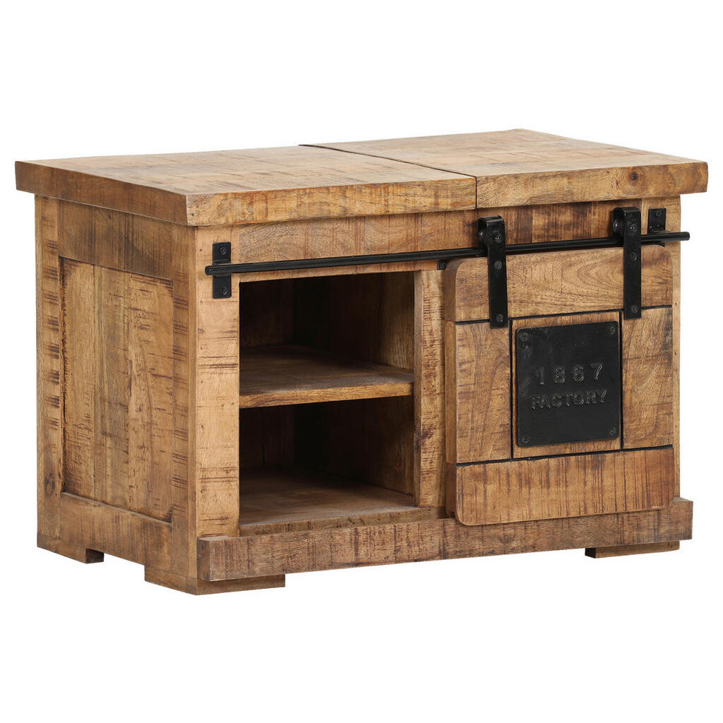 Landscape KOMODA, mangové drevo, prírodná farba, čierna, 75/50/45 cm