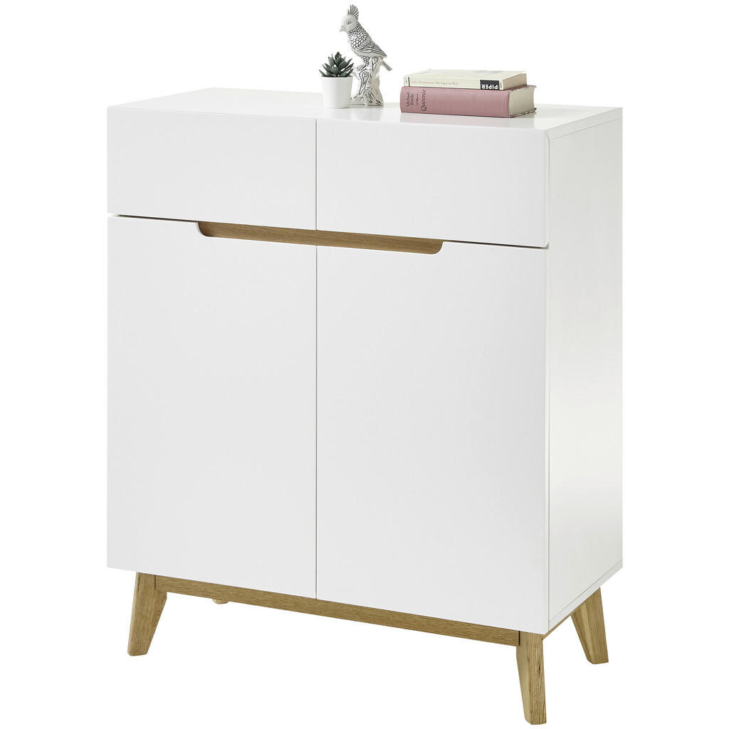 Livetastic SKRINKA NA TOPÁNKY, prírodná farba, biela, dub, 85/101/40 cm