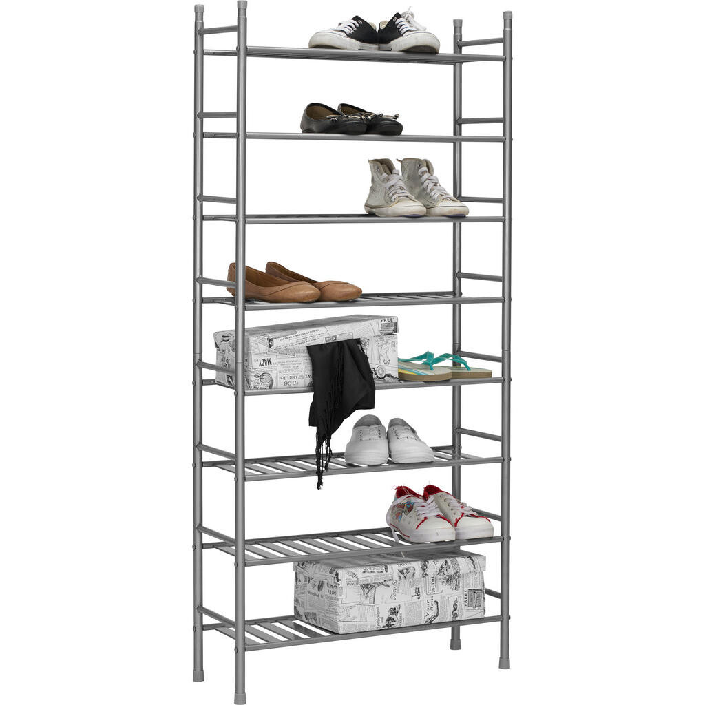 Xora REGÁL NA TOPÁNKY, niklová, 61,5/135/21 cm