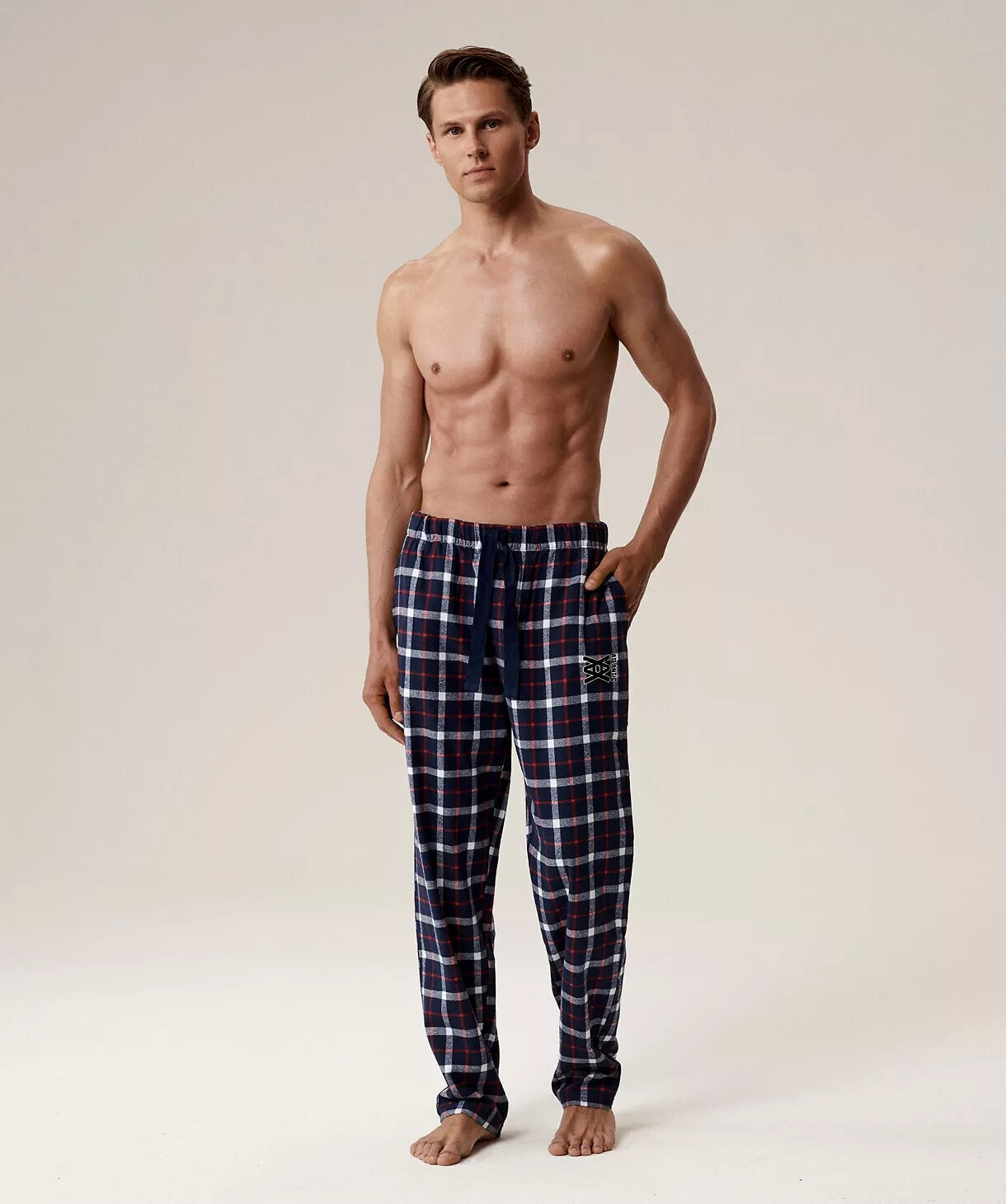 Pyžamové nohavice Atlantic NMB-045 S-2XL tmavě modrá M