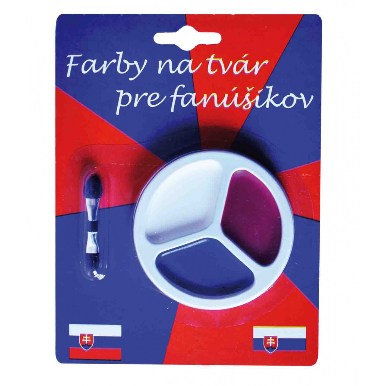 Farby na tvár SR sada 1 (modrá, biela, červená)