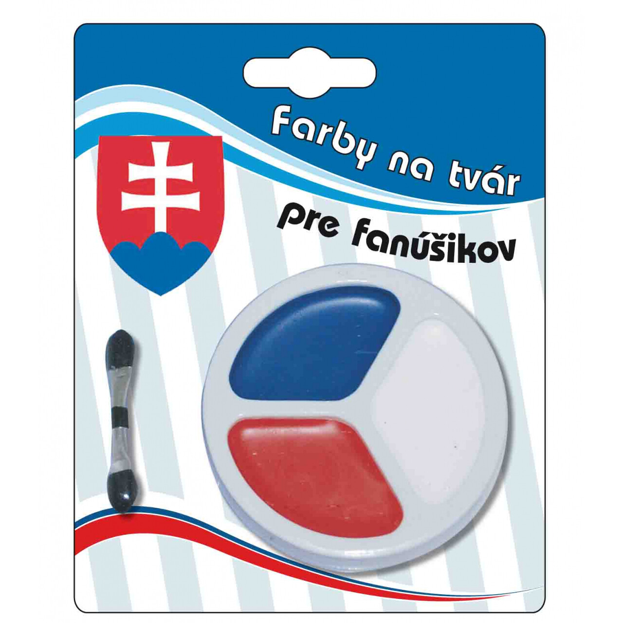 Farby na tvár SR sada 3 (modrá, biela, červená)