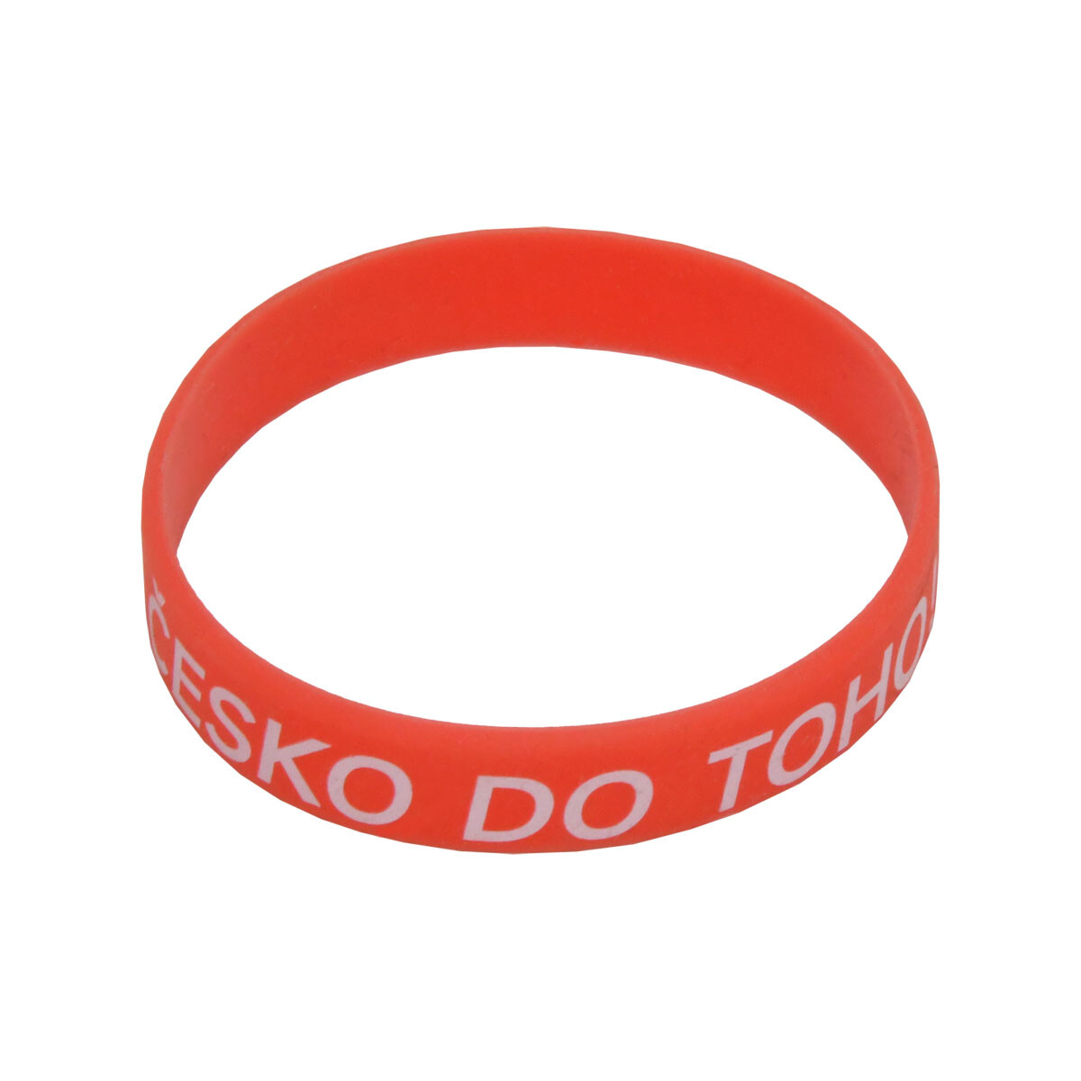 Náramok silikónový Česká republika Česko do toho - červený