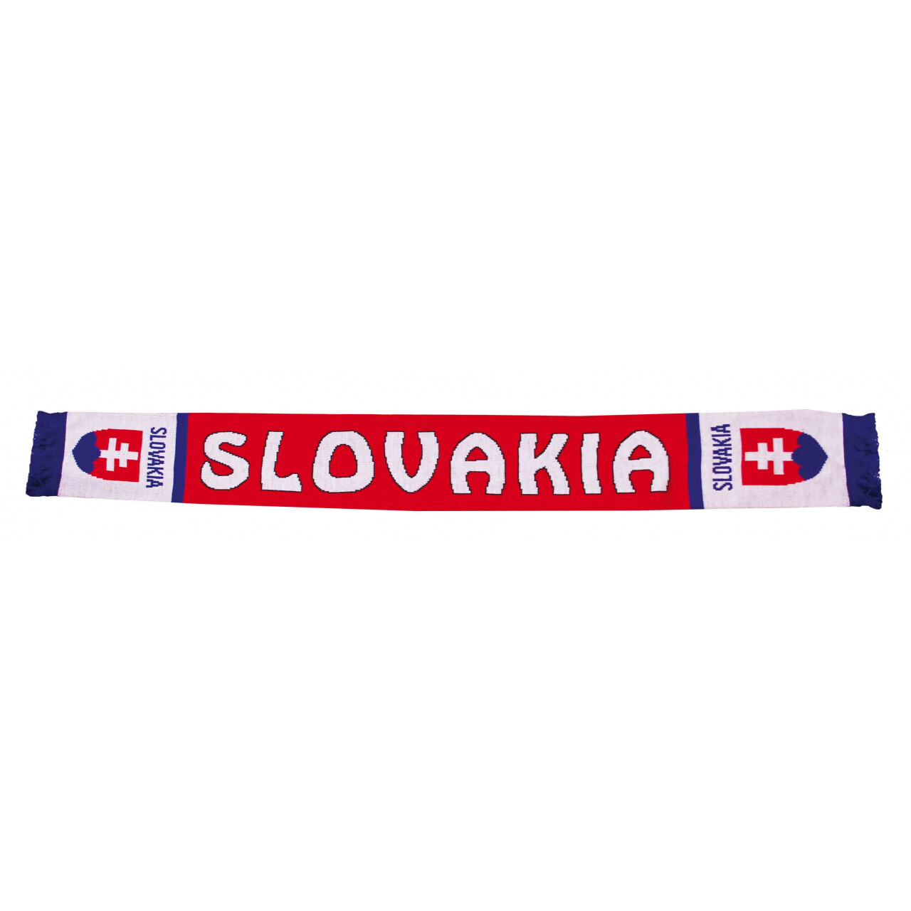 Šál pletený Slovensko s nápisom - farebná