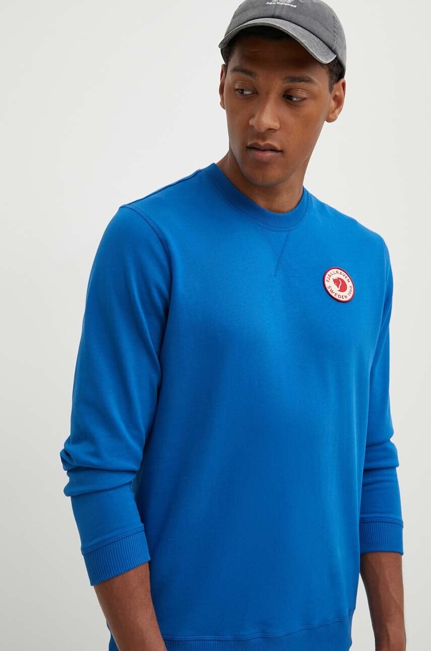 Bavlnená mikina Fjallraven 1960 Logo Badge Sweater pánska, jednofarebná, F87163