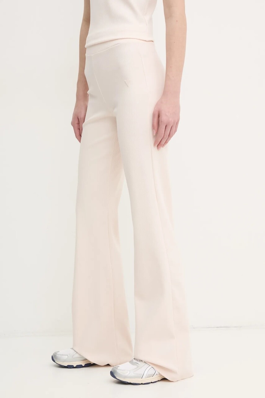 Tepláky Guess STEFFI béžová farba, jednofarebné, V5RB06 KCLH0