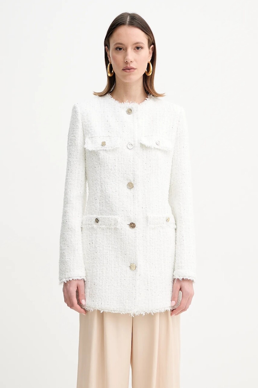 Bunda Guess NOELIE biela farba, prechodná, W5RL20 WGVS2