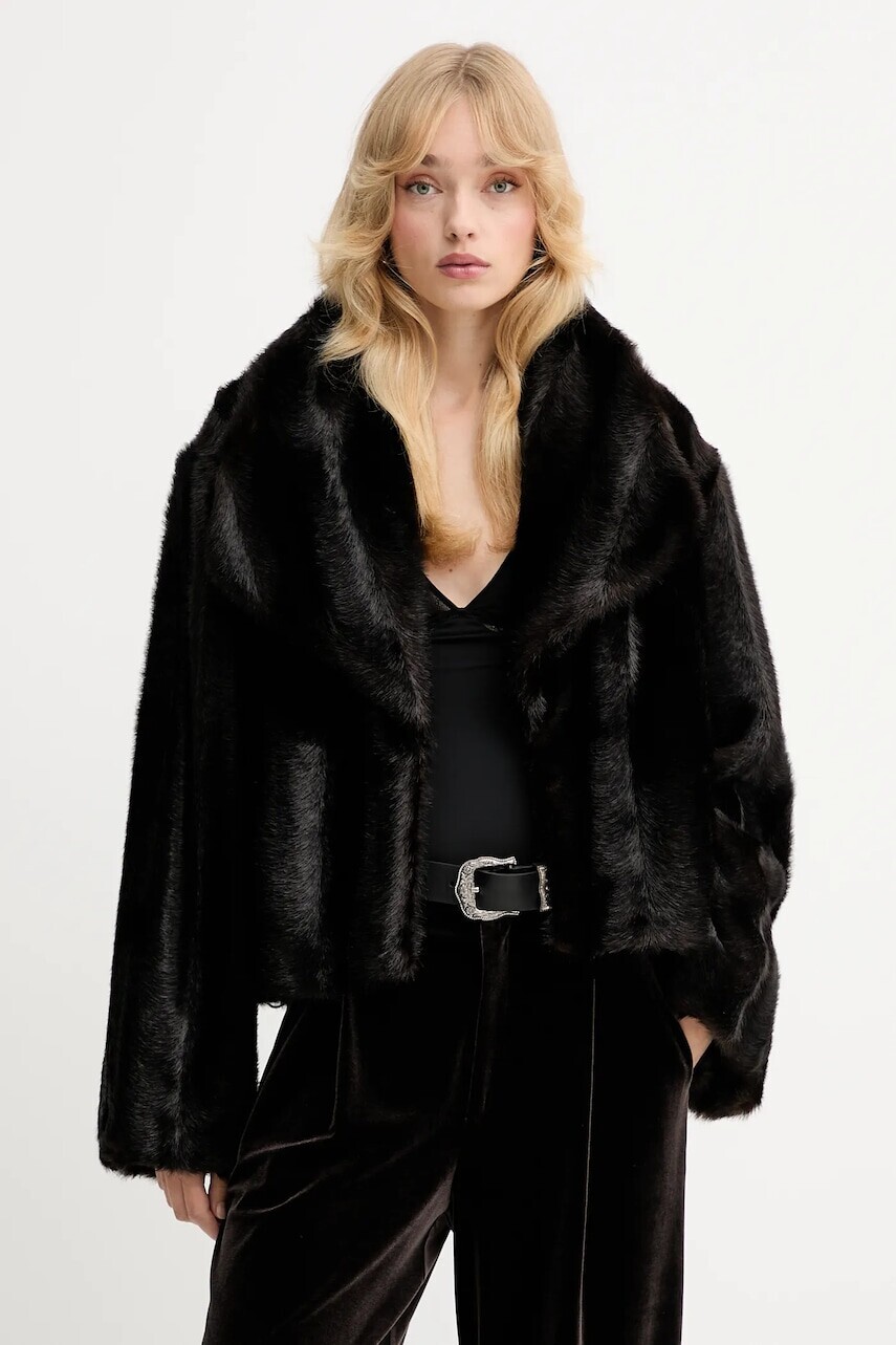 Bunda Gestuz hnedá farba, prechodná, oversize, 10910611