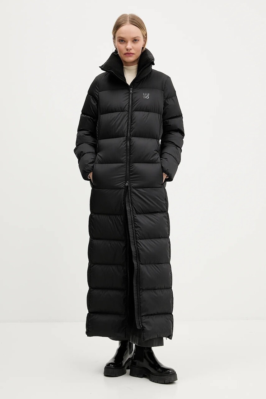 Páperová bunda HUGO Finola-2 čierna farba, zimná, 50546356