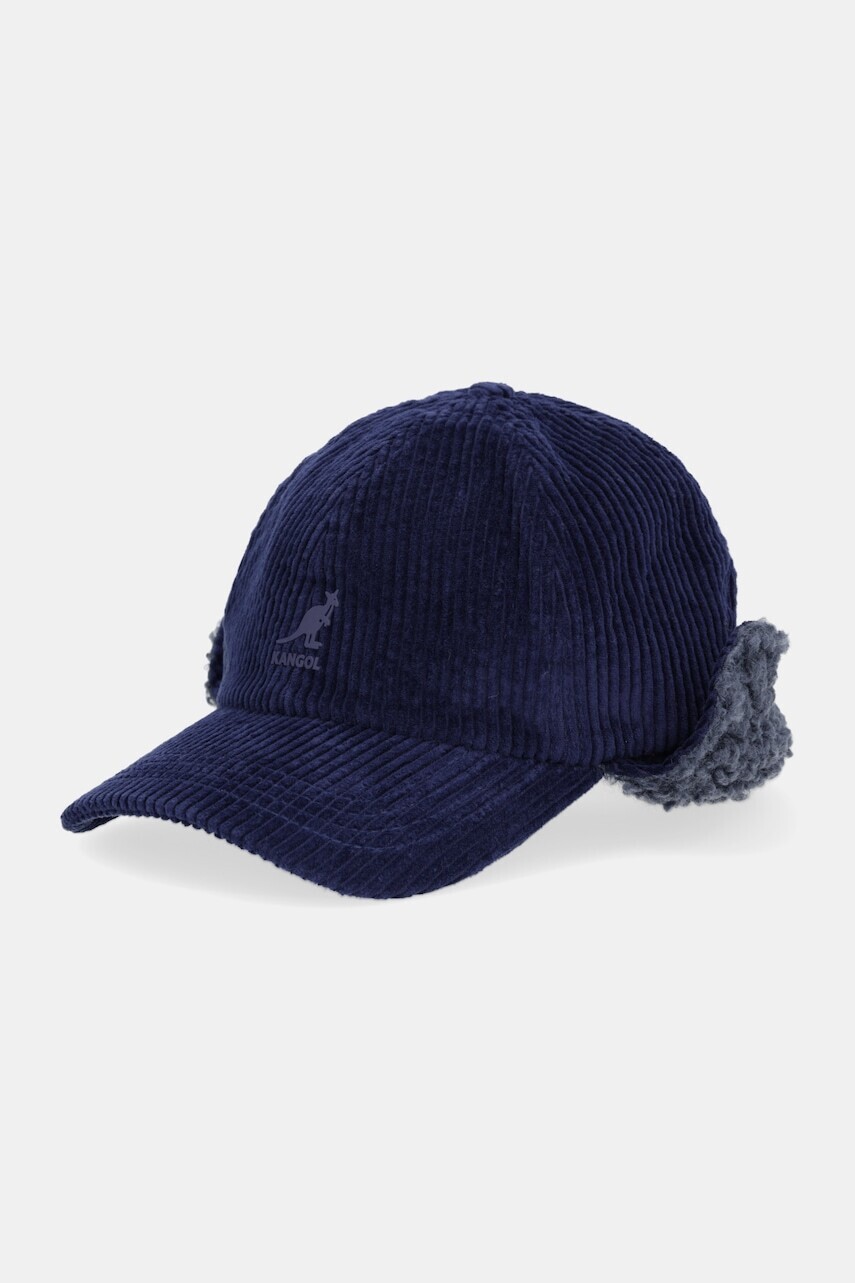 Bavlnená šiltovka Kangol EARFLAP tmavomodrá farba, K5470.HI501