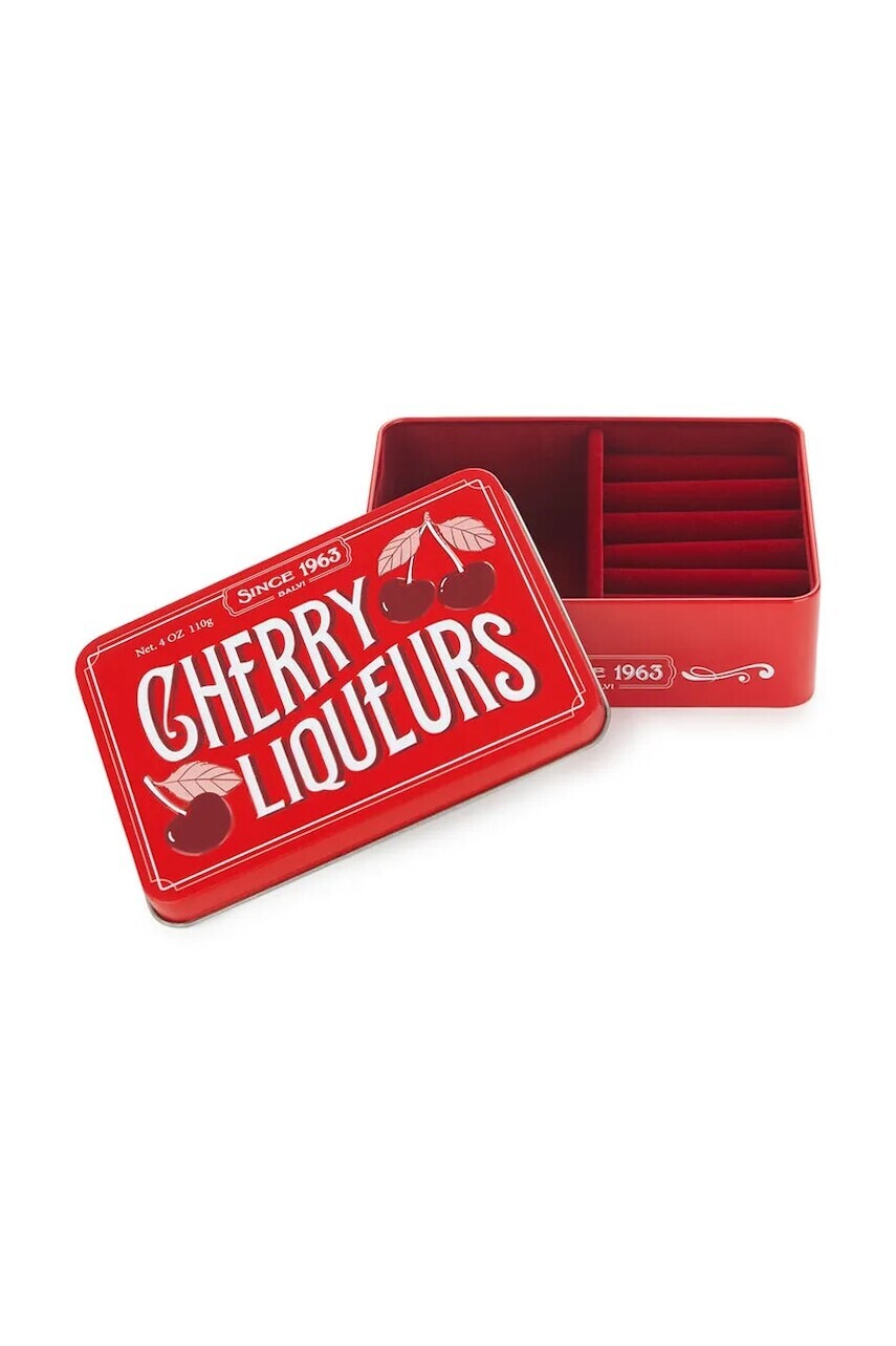 Šperkovnica Balvi Cherry 4 x 14,2 x 10 cm červená farba