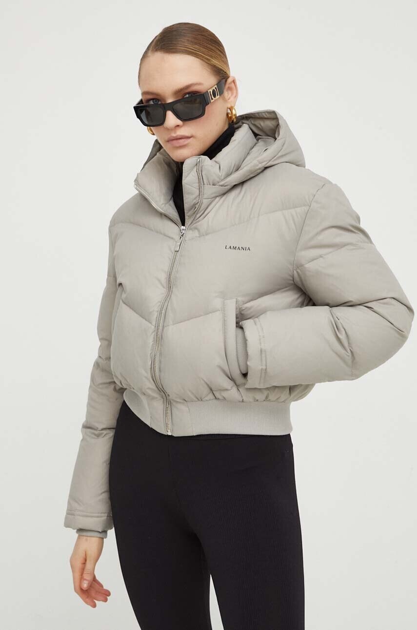 Páperová bunda La Mania dámska, béžová farba, zimná