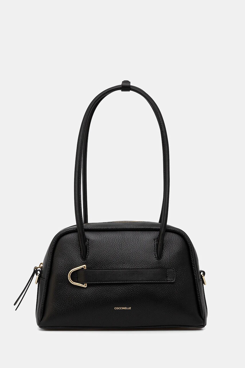 Kožená kabelka Coccinelle PAKI čierna farba, E1 U4A 12 01 01