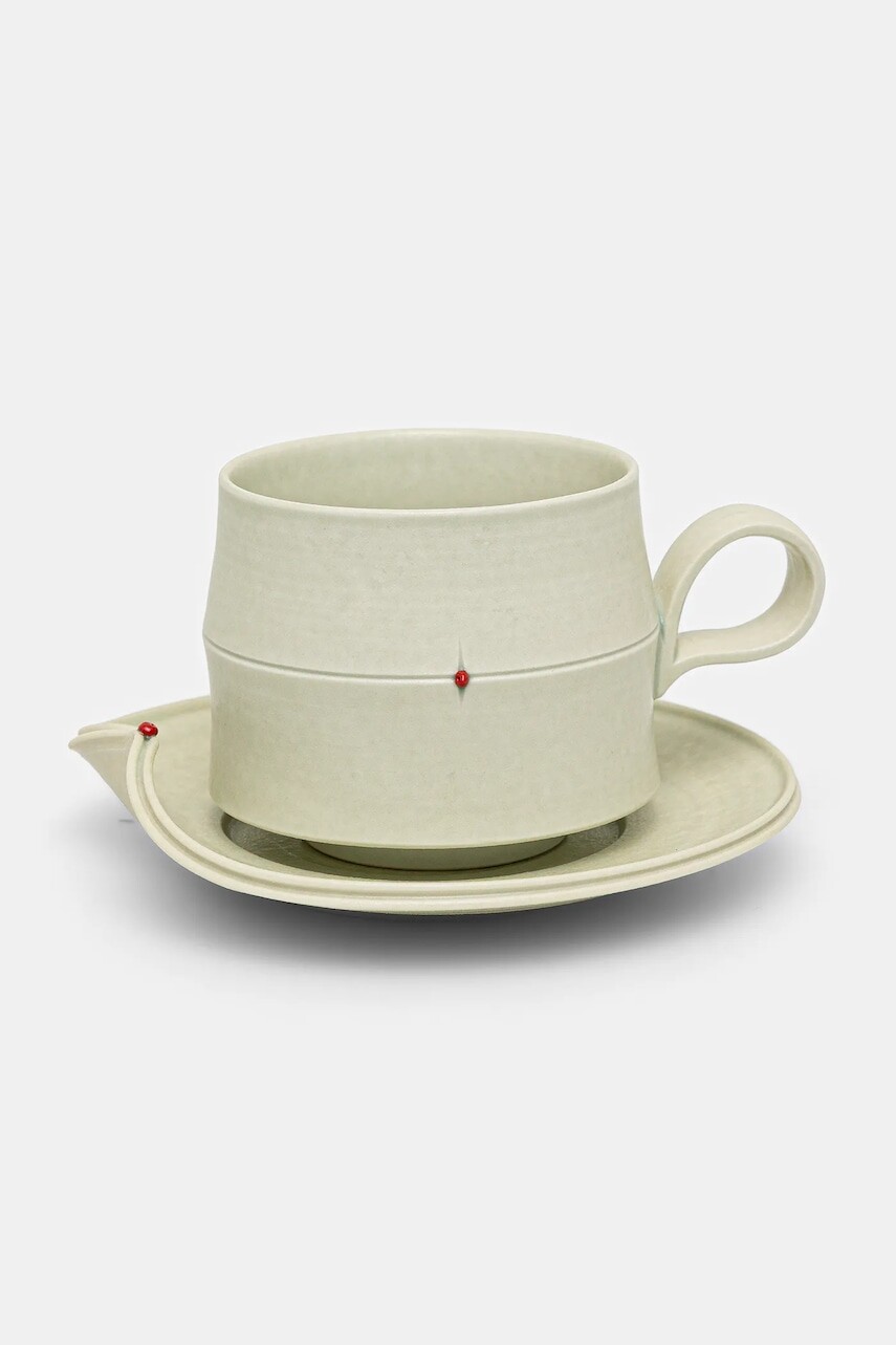 Šálka ​​s podšálkou Medicine zelená farba