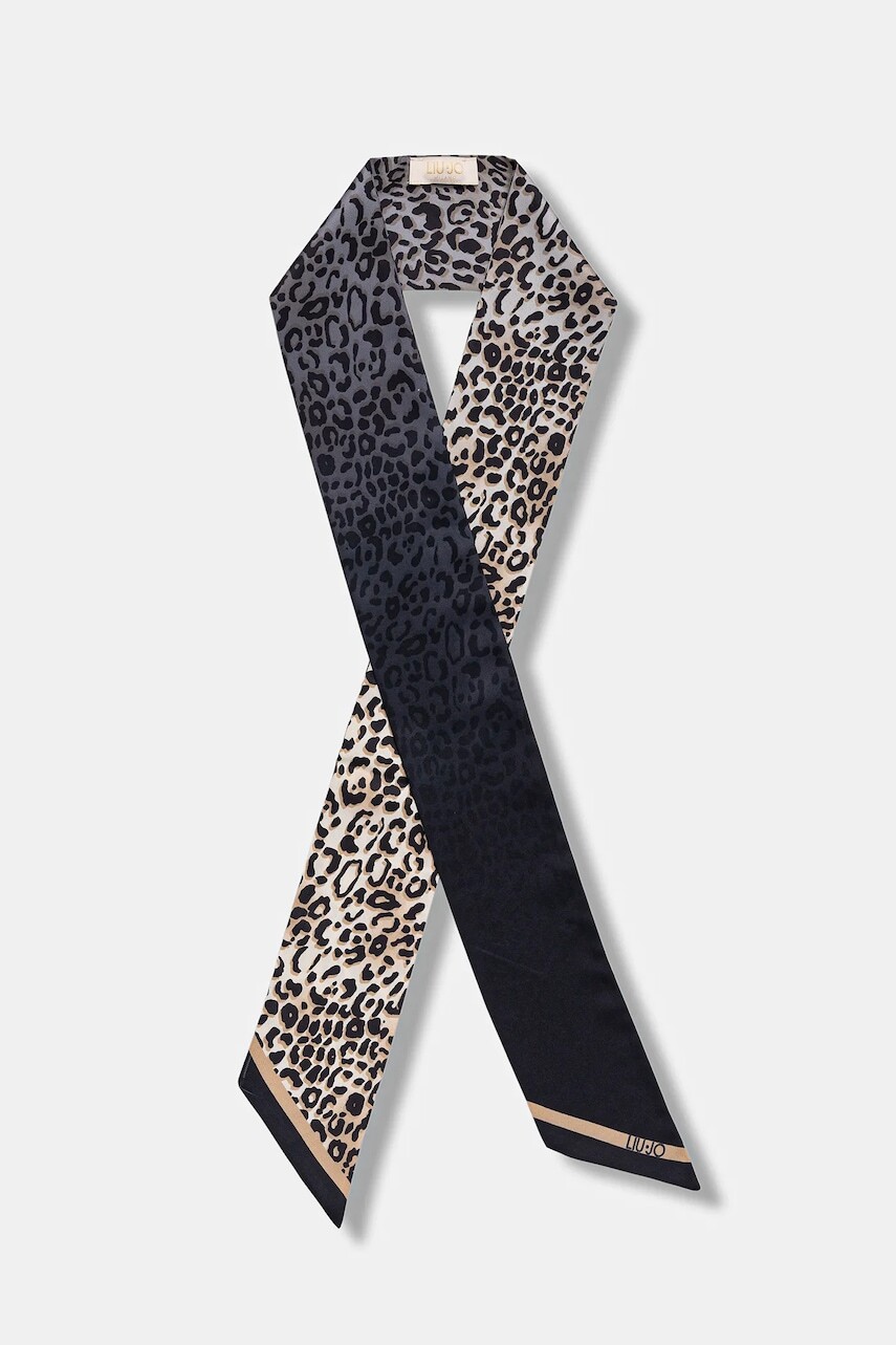 Šatka Liu Jo čierna farba, vzorovaná, 2A6062 T2745