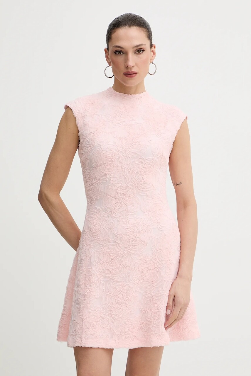 Šaty Rotate ružová farba, mini, priliehavé, 1152301809