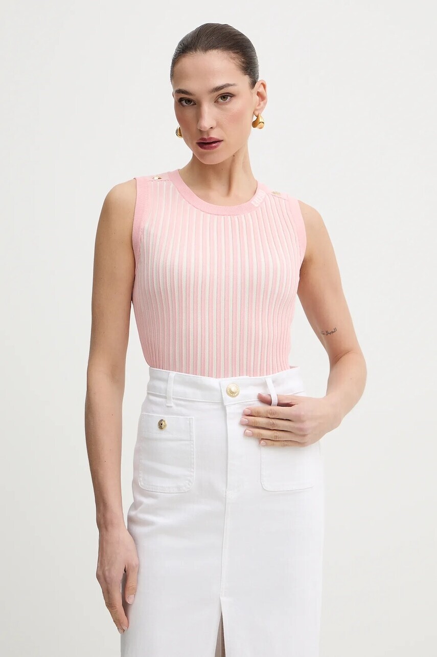 Top Liu Jo ružová farba, TA6064 MS55N