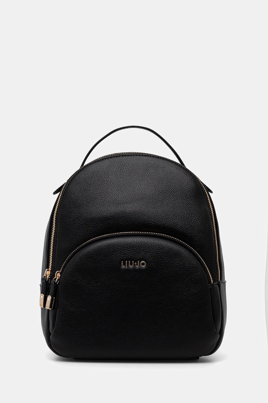Ruksak Liu Jo dámsky, čierna farba, malý, jednofarebný, AA6209 E1012