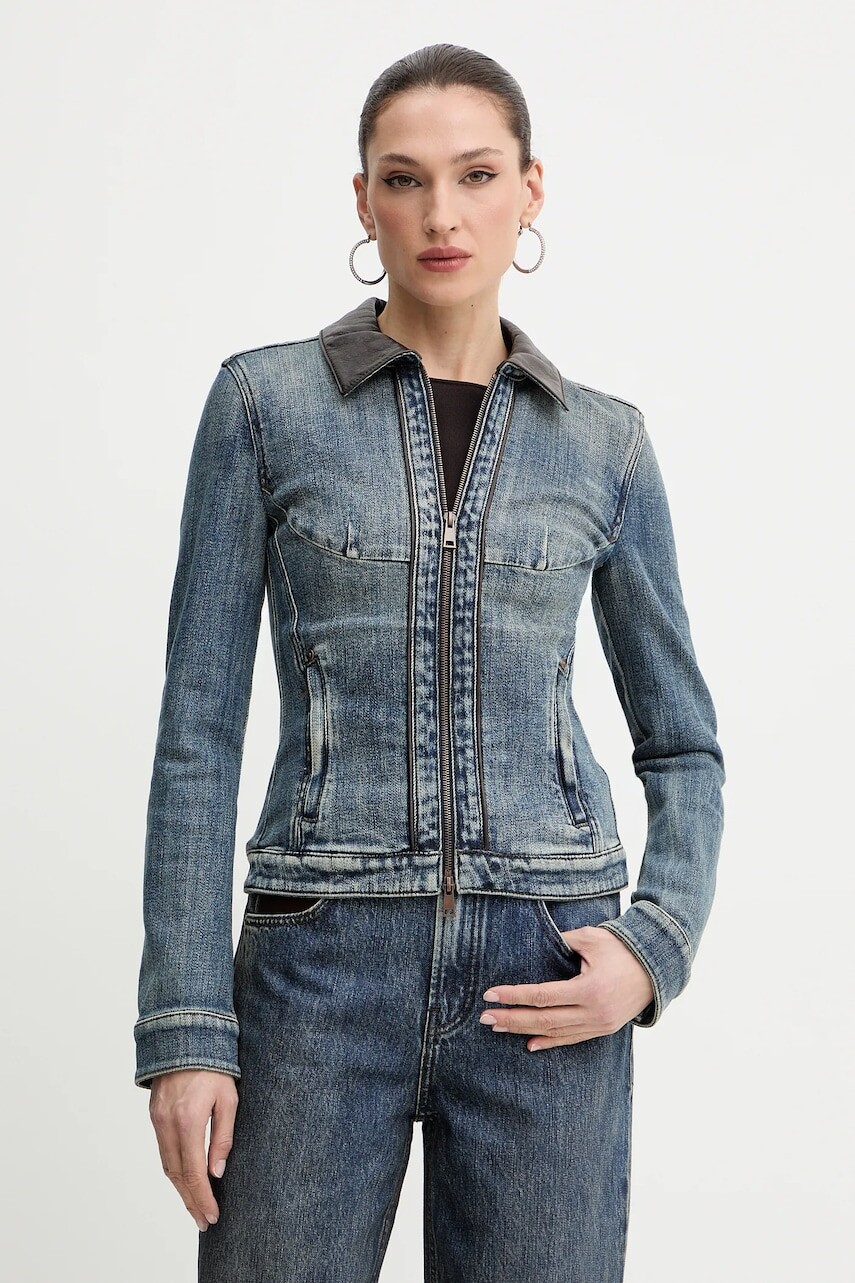 Rifľová bunda Miss Sixty modrá farba, prechodná, 6S3WJ44200