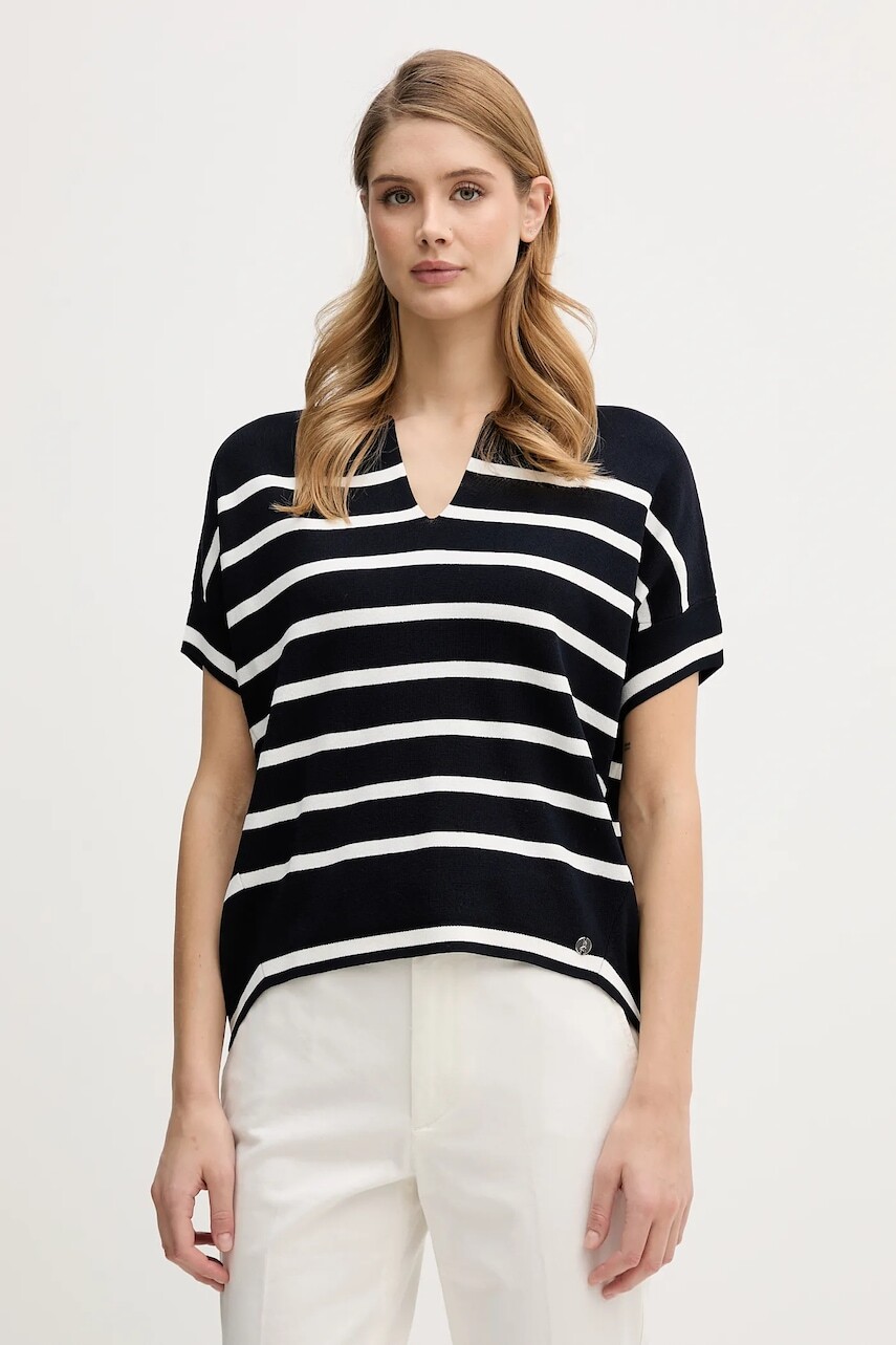 Blúzka Joseph Ribkoff tmavomodrá farba, vzorovaná, 261921