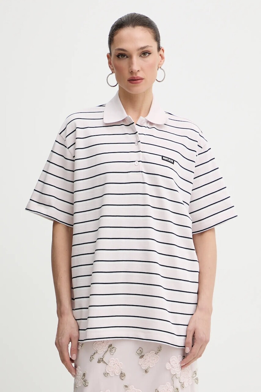 Bavlnené polo tričko Rotate fialová farba, 1153241810