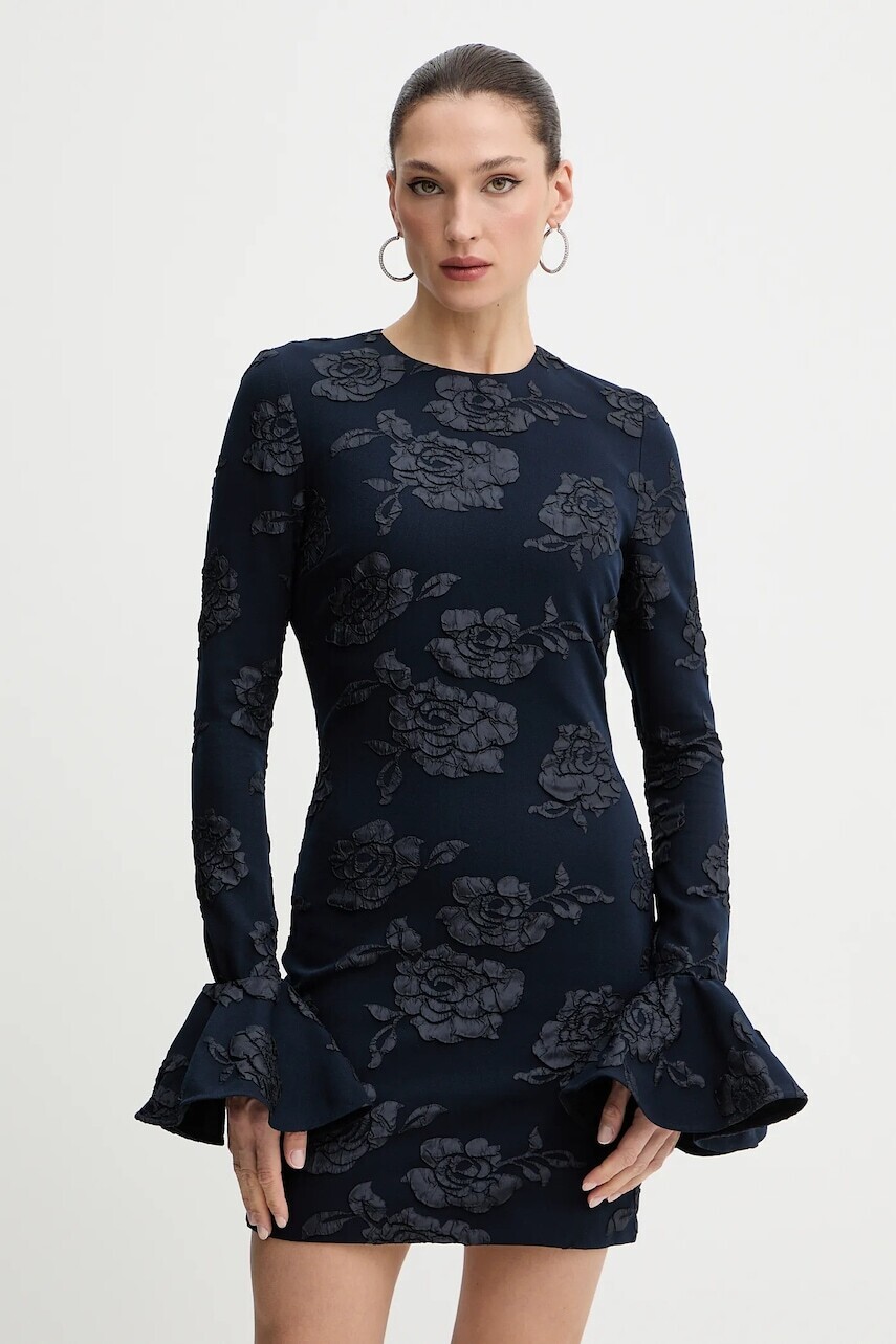 Šaty Rotate tmavomodrá farba, mini, rovný strih, 1151182318