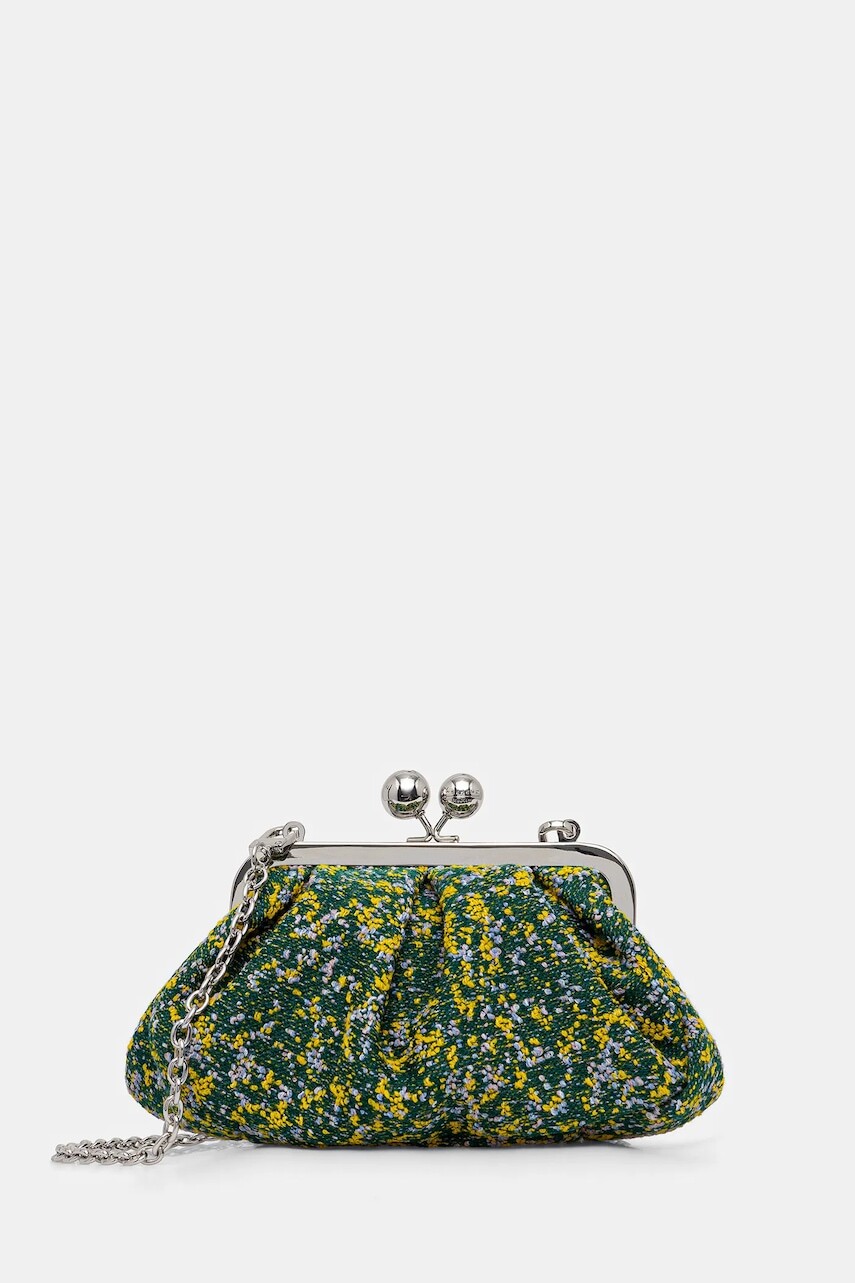 Kabelka s prímesou vlny Weekend Max Mara ACCENNI zelená farba, 2615511154600