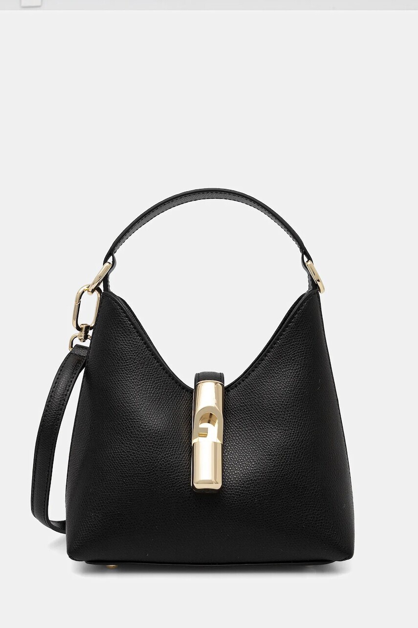 Kožená kabelka Furla čierna farba, WE00876 ARE000 O6000