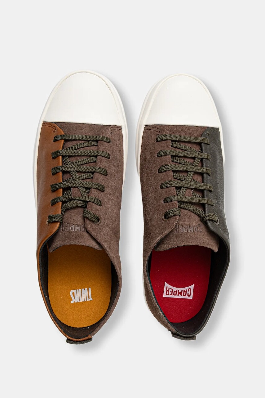 Kožené tenisky Camper TWS hnedá farba, K100550-028